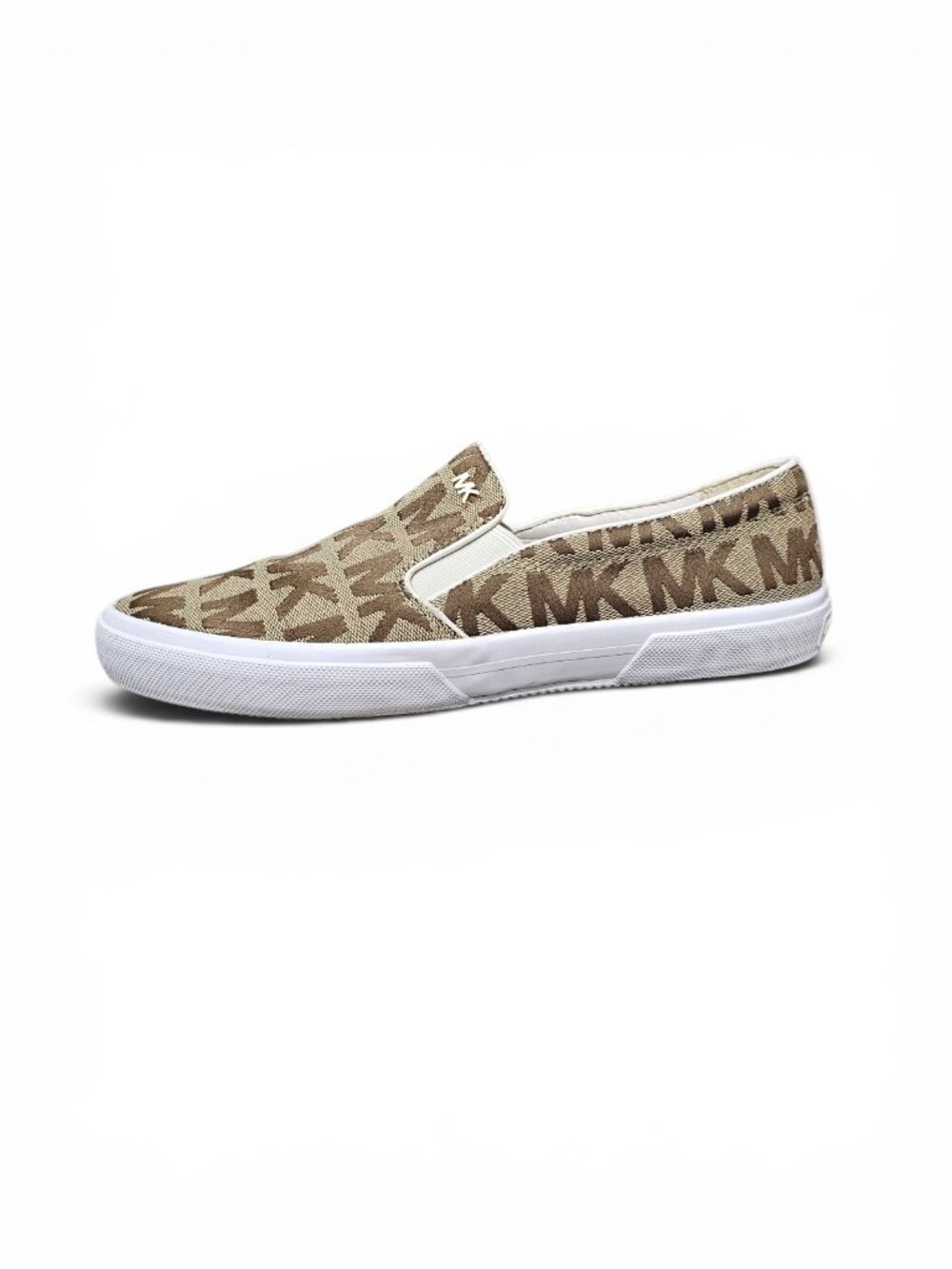 Michael Kors Keaton Canvas Slip-On Signature Logo Sneakers Women's 7.5M Brown